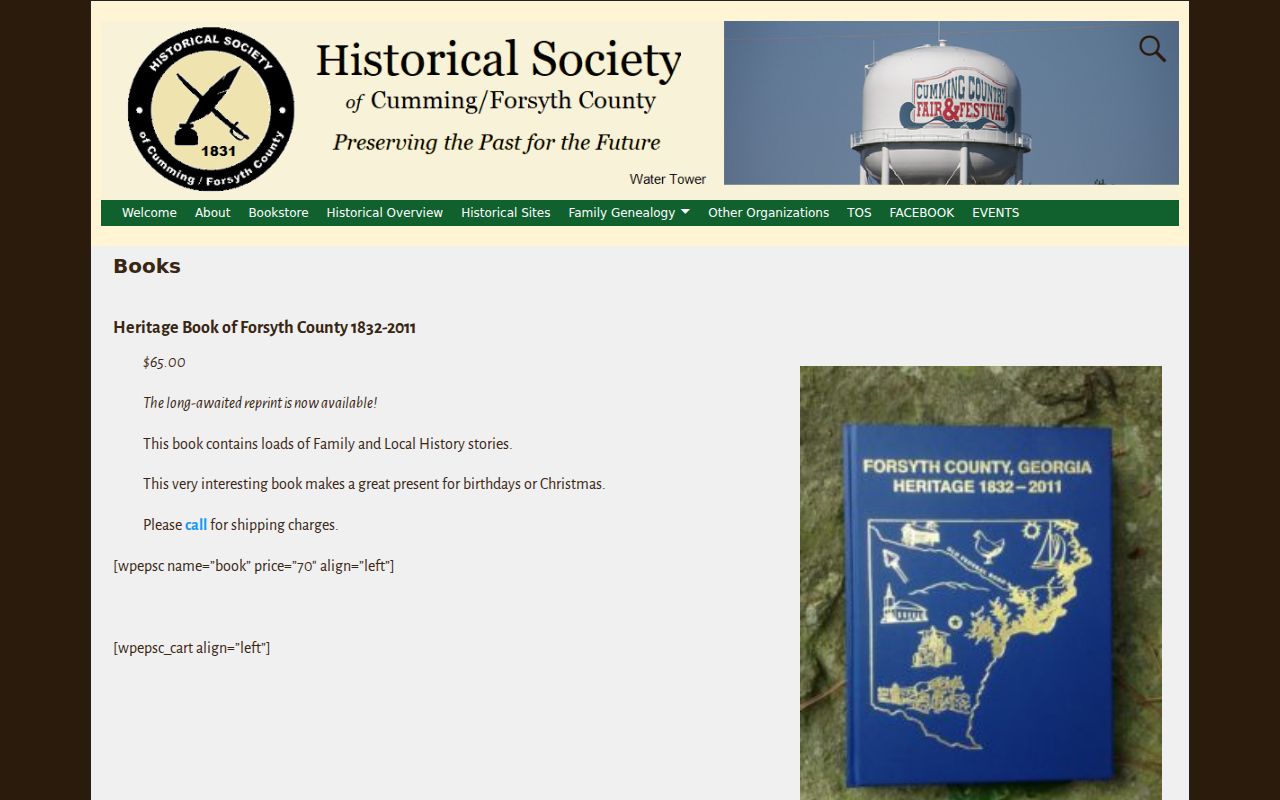 Forsyth County city directories and indexed history books