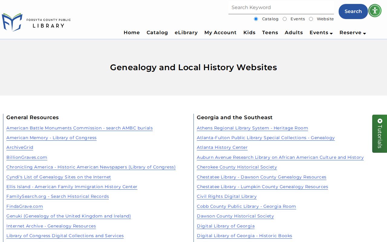 Forsyth County city directory library genealogy resources