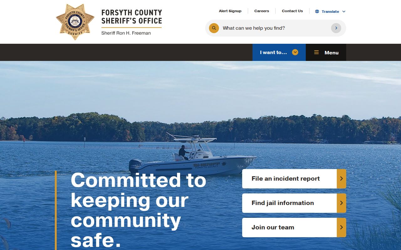 Forsyth County residents directory Sheriff record source