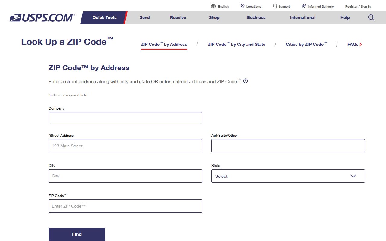 Forsyth County ZIP code directory USPS address lookup